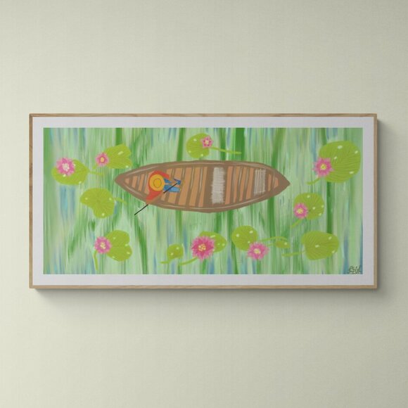 Water Lillies | Modern Wall Art Decor | Minimalist Digital Prints - Picture 1 of 3